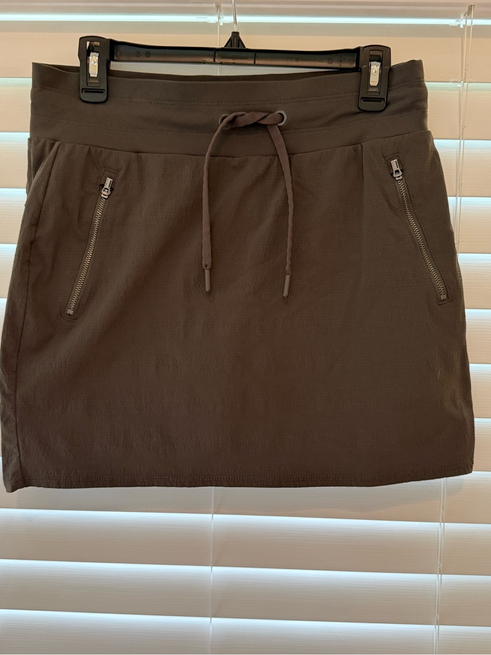 Athleta Dark Olive Skort with Zip Pockets